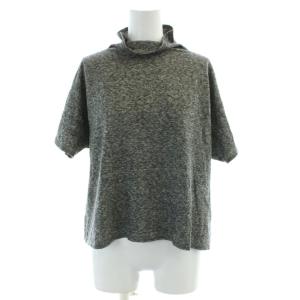 カットソー 半袖 ハイネック 麻 リネン M グレー /AP