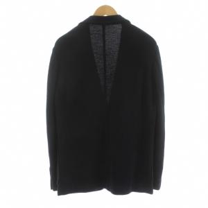 TOMORROWLAND テーラードジャケット ニット ウール 48 黒 ブラック /KU