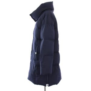 MAX&CO. ダウンコート スタンドカラー アウター ロング丈 ジップアップ ワンカラー 40 紺 ネイビー 94949918