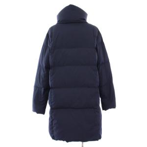 MAX&CO. ダウンコート スタンドカラー アウター ロング丈 ジップアップ ワンカラー 40 紺 ネイビー 94949918