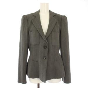 テーラードジャケット ヘリンボーン柄 44 グレー SMG22T /TK