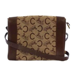 Cマカダム ヴィンテージ ショルダーバッグ キャンバス レザー ベージュ /BM OH