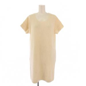 ニット チュニック シルク M ベージュ