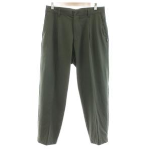 23SS TUCK PANTS タックパンツ ジップフライ M カーキ 231AQNH-PTM02 /KU