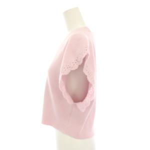 leur logette コットン cotton ベスト プルオーバー Vネック レース 1 ピンク 20438 /YT