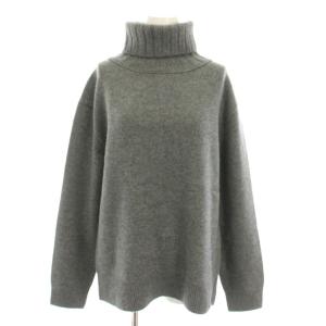 18AW ジェイド JADE タートルネック プルオーバー ニット セーター 長袖 カシミヤ混 グレー