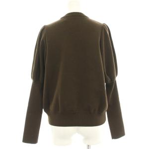 yori ウールパフスリーブニット セーター 長袖 ウール混 36 茶 ブラウン YR2235-136AW /HN