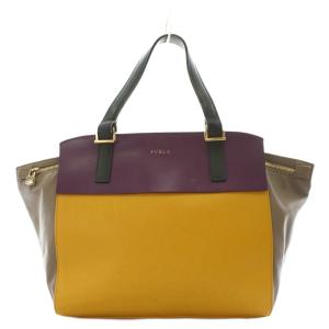 トートバッグ ハンドバッグ ショルダーバッグ レザー ベージュ 紫 パープル 黄 イエロー /AN25