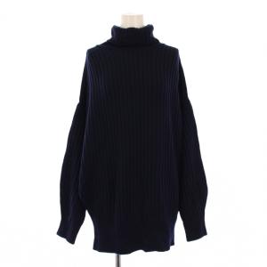 23AW CODE ビッグプルオーバー リブニット セーター 長袖 タートルネック ワンカラー ウール