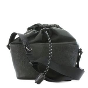 ザ シーンズ カメラバッグ ショルダーバッグ 巾着 レザー 黒 ブラック /AN2