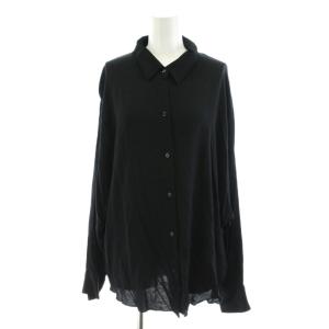 24SS georgette シャツ ブラウス 長袖 ドルマンスリーブ 黒 ブラック 24050922705020