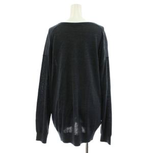Plage 24AW Fine Gauge V ニット カットソー 長袖 ウール ダークグレー 24080922106030