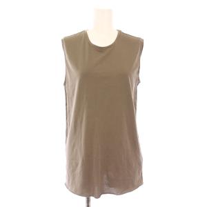 terrific T Tシャツ カットソー ノースリーブ クルーネック ストレッチ 無地 ワンカラー F