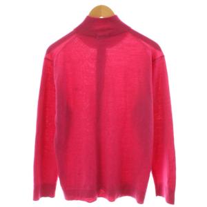 BURBERRY BLACK LABEL カーディガン ロゴ 刺繍 ウール 3 ピンク /AN68