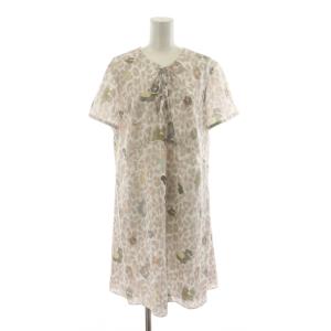 ワンピース ミニ 半袖 3 ピンク アニマル柄 /RR