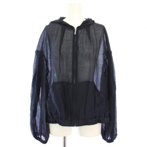 ジップアップパーカー シアー 長袖 S 紺 NE7002Y /TK