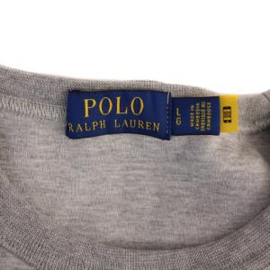 POLO RALPH LAUREN スウェット トレーナー プルオーバー 長袖 クルーネック ロゴ刺繍 L グレー /BM