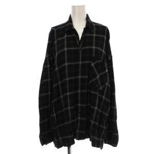 L'Appartement 25SS CHECK 2 WAY SHIRT チェック F ブラック