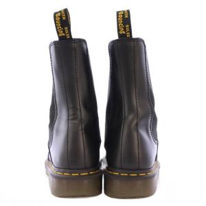 Dr.Martens チェルシーブーツ サイドゴア ショート 厚底 レザー 切替 バイカラー UK5 黒 ブラック 黄色 イエロー