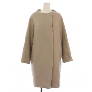 ノーカラーコート ロング ウール カシミヤ 1 ベージュ 507351005 /BM