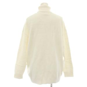 FENDI ニット セーター タートルネック 長袖 ズッカ柄 バックロゴ 38 白 ホワイト 12CPF-20-1410
