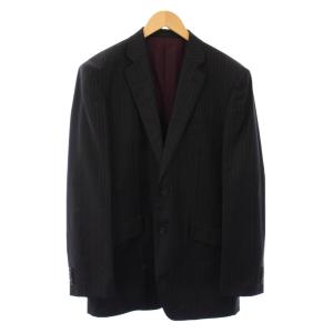 PAUL SMITH ロロピアーナ  シングルスーツ ストライプ XL ブラック PL-ST-68505