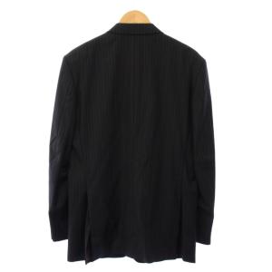 PAUL SMITH ロロピアーナ  シングルスーツ ストライプ XL ブラック PL-ST-68505
