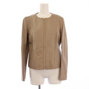レザーブルゾン 36 ベージュ