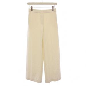 スラックスパンツ イージー ウエストゴム ストレッチ ワンカラー 無地 P 白 ホワイト /BB