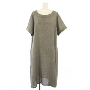 ヨウジヤマモト ワンピース 半袖 ロング チェック柄 グレー YY-D58-101 /TK