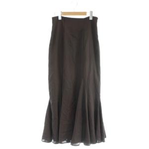 21AW フレアースカート マーメイド ロング 1 茶 ブラウン /AP