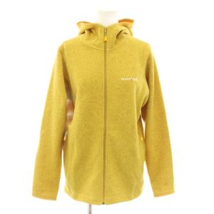 クリマプラス ニットパーカ アウター フード ロゴ刺繍 L 黄 イエロー 1106590 /YT