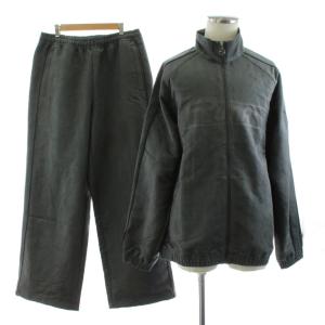 T7 リラックスド スウェード トラック ジャケット パンツ セットアップ 上下 ジップアップ イージーパンツ