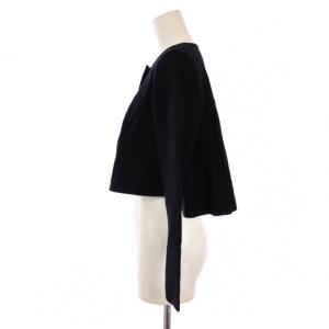 René カーディガン 長袖 パールボタン バックプリーツ 36 ネイビー 6912620 /BM