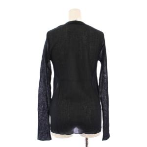 EVERYDAY I LIKE TOTAN Sheer シアーTシャツ カットソー 長袖 クルーネック シースルー ストレッチ ワンカラー