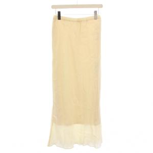 25SS シルキーキュプラバイアススカート マーメイド イージー タイト マキシ ロング ウエストゴム