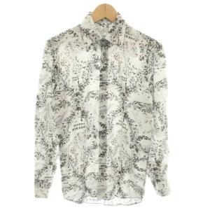 ベン エトロ エッセレ BEN ETRO ESSERE シャツ 長袖 総柄 XS グレー 黒 ブラック