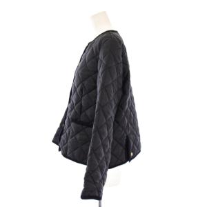 Traditional Weatherwear ARKLEY キルティングジャケット 中綿 ノーカラー アウター ショート丈 ワンカラー 36 黒 ブラック