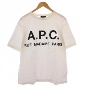 Tシャツ 半袖 クルーネック ロゴ プリント ストレッチ L 白 ホワイト /BB