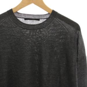 AP STUDIO 24AW ライトウールニットプルオーバー カットソー 長袖 ダークグレー 24080586202030