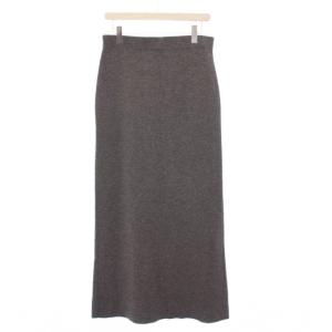 KNIT MAXI SKIRT 38 グレー 24WSK501