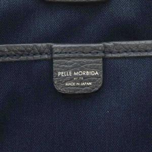 PELLE MORBIDA ハンドバッグ ショルダーバッグ トートバッグ レザー 紺 ネイビー /AN3
