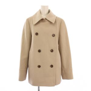 Pコート ピーコート アウター ショート丈 ステンカラー ウール アンゴラ混 40 ベージュ /BB