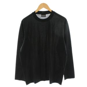 Tシャツ カットソー 長袖 ロゴ M 黒 ブラック EM002656 /AN16