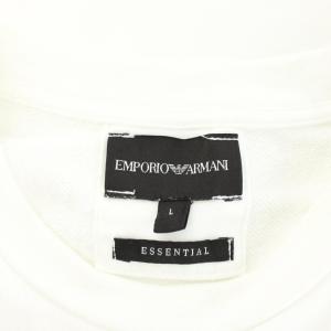 EMPORIO ARMANI スウェット トレーナー ロゴ モダール L 白 ホワイト 8N1MR6 /AN18