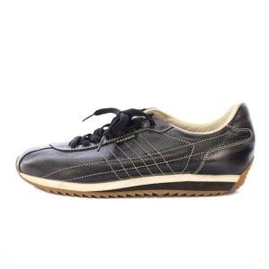 PAMIR パミール ローカットスニーカー シューズ レザー 刺繍 42 黒 ブラック /BB