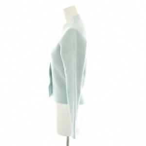 ESTNATION ラクーンカシミヤVネックカーディガン ニットカーディガン 長袖 カシミヤ混 F 水色 ライトブルー 12-109-12-100390