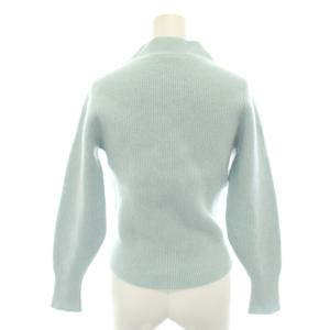 ESTNATION ラクーンカシミヤVネックカーディガン ニットカーディガン 長袖 カシミヤ混 F 水色 ライトブルー 12-109-12-100390