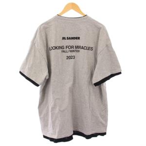 Double-layered T-shirt ダブルレイヤードTシャツ 半袖 クルーネック ロゴ バックプリント