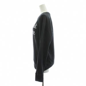 Maison Kitsuné トレーナー スウェット 長袖 ロゴ プリント XS 黒 ブラック KUM-3403-A /KU